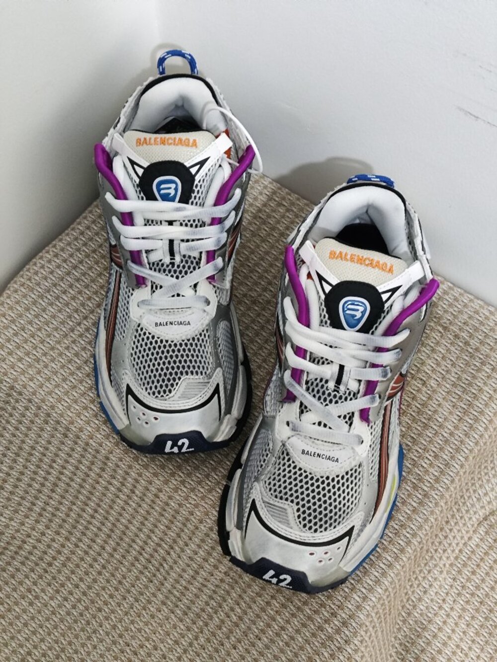 Balenciaga Runner Multicolor Mesh & Leather Sneakers